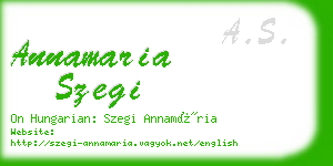 annamaria szegi business card